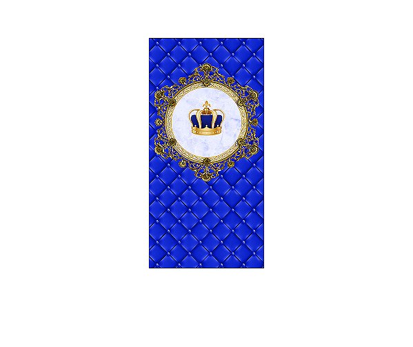 Painel De Festa Vertical 1,00 x 2,00 - Realeza Capitonê Azul Royal 013