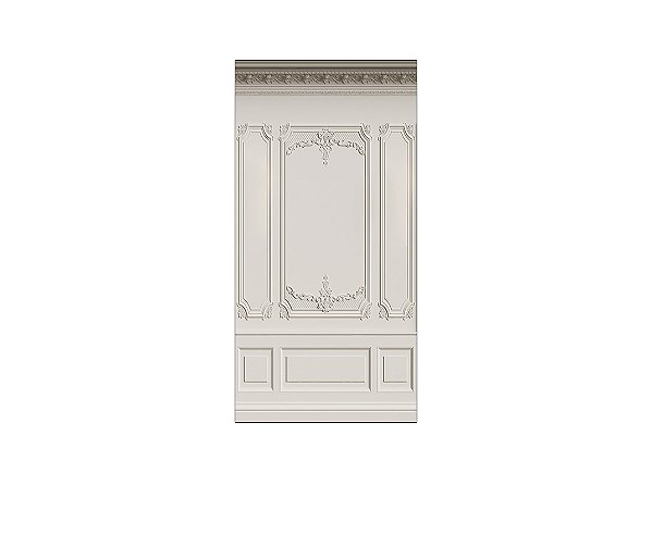 Painel De Festa Vertical 1,00 x 2,00 - Parede Boiserie Branco 002