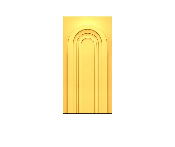 Painel De Festa Vertical 1,00 x 2,00 - Parede Arco Portal com Curvas Amarelo 003