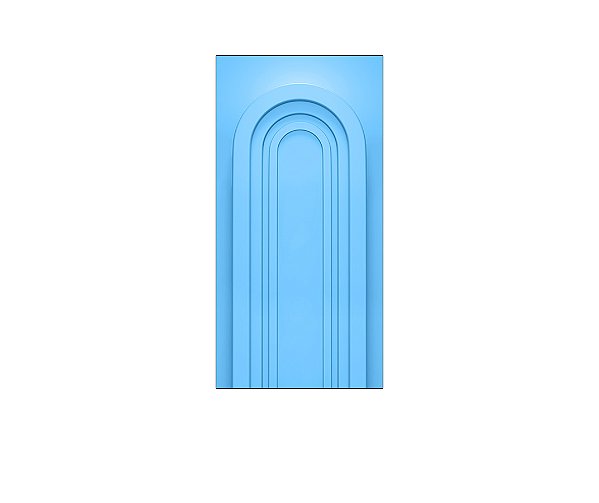 Painel De Festa Vertical 1,00 x 2,00 - Parede Arco Portal com Curvas Azul 005