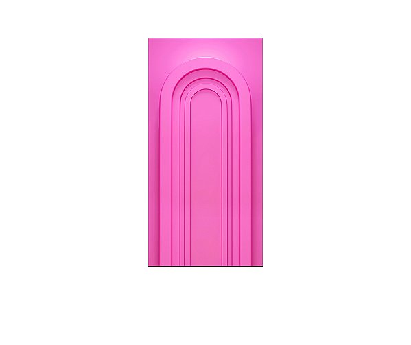 Painel De Festa Vertical 1,00 x 2,00 - Parede Arco Portal com Curvas Pink 008