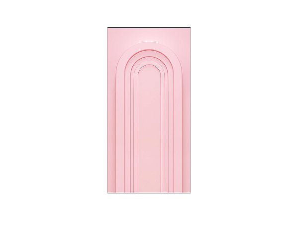 Painel De Festa Vertical 1,00 x 2,00 - Parede Arco Portal com Curvas Rosa Claro 010