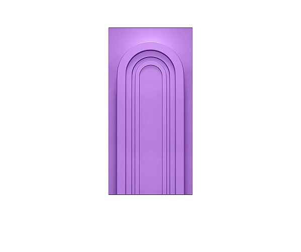 Painel De Festa Vertical 1,00 x 2,00 - Parede Arco Portal com Curvas Roxo 011