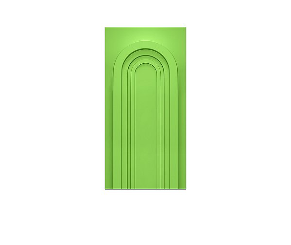 Painel De Festa Vertical 1,00 x 2,00 - Parede Arco Portal com Curvas Verde Médio 012