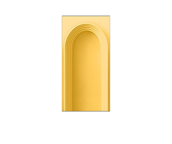 Painel De Festa Vertical 1,00 x 2,00 - Parede Arco Portal Curvas Finas Amarelo 025