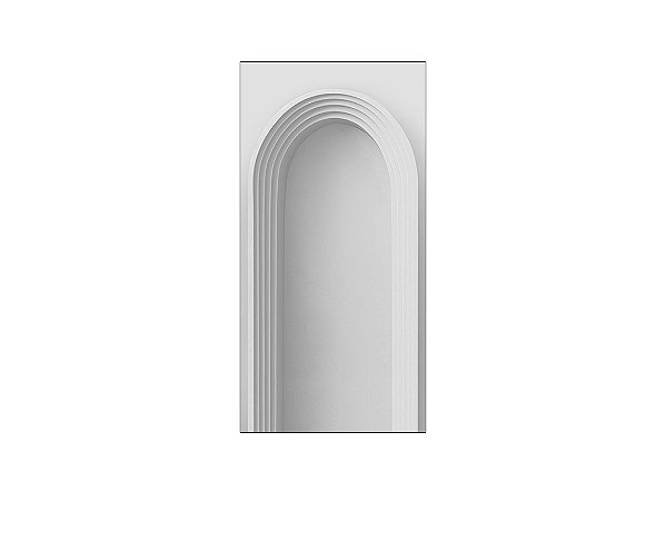 Painel De Festa Vertical 1,00 x 2,00 - Parede Arco Portal Curvas Finas Brancas 029