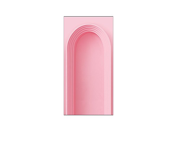 Painel De Festa Vertical 1,00 x 2,00 - Parede Arco Portal Curvas Finas Rosa 032