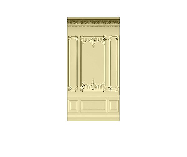Painel De Festa Vertical 1,00 x 2,00 - Parede Boiserie Amarelo 037