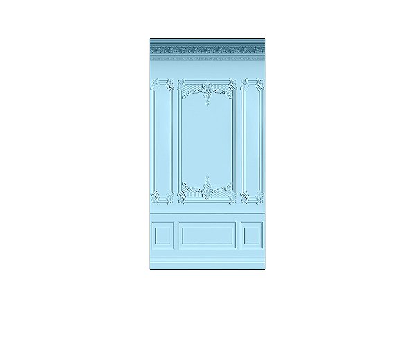 Painel De Festa Vertical 1,00 x 2,00 - Parede Boiserie Azul 038