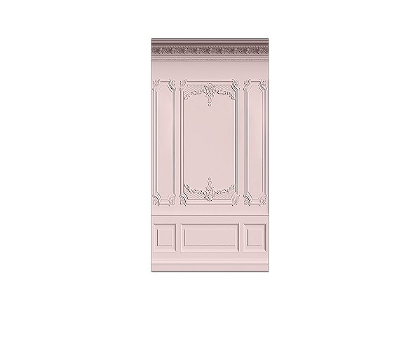 Painel De Festa Vertical 1,00 x 2,00 - Parede Boiserie Rose 039