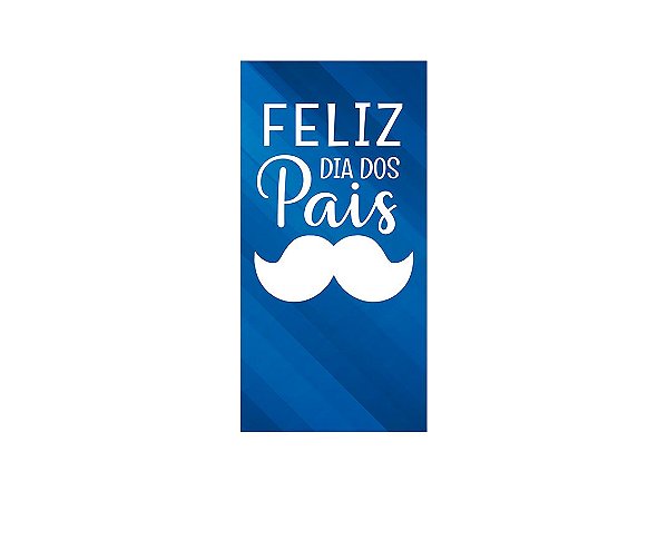 Painel De Festa Vertical 1,00 x 2,00 - Dia dos Pais Azul Bigode 024