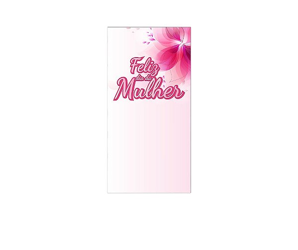 Painel De Festa Vertical 1,00 x 2,00 - Dia das Mulheres Flor Pink 040