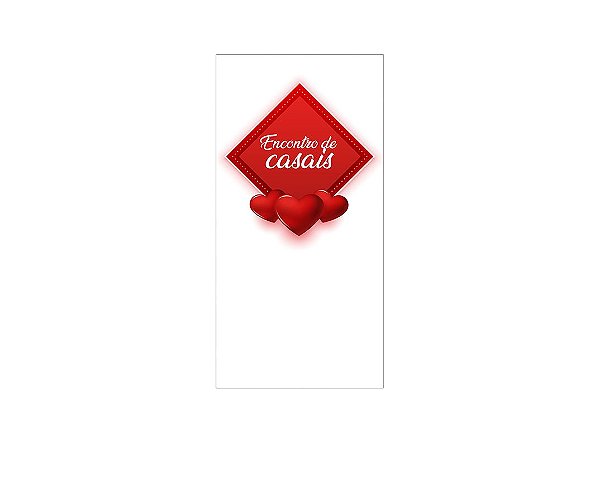 Painel De Festa Vertical 1,00 x 2,00 - Encontro de Casais Vermelho 083