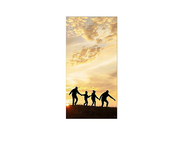 Painel De Festa Vertical 1,00 x 2,00 - Família Silhuetas 123