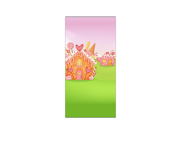Painel De Festa Vertical 1,00 x 2,00 - Casinha de Doces 019