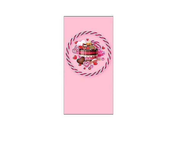 Painel De Festa Vertical 1,00 x 2,00 - Confeitaria Doces Rosa 020