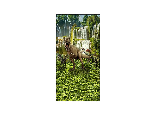 Painel De Festa Vertical 1,00 x 2,00 - Dinossauro Realista 005