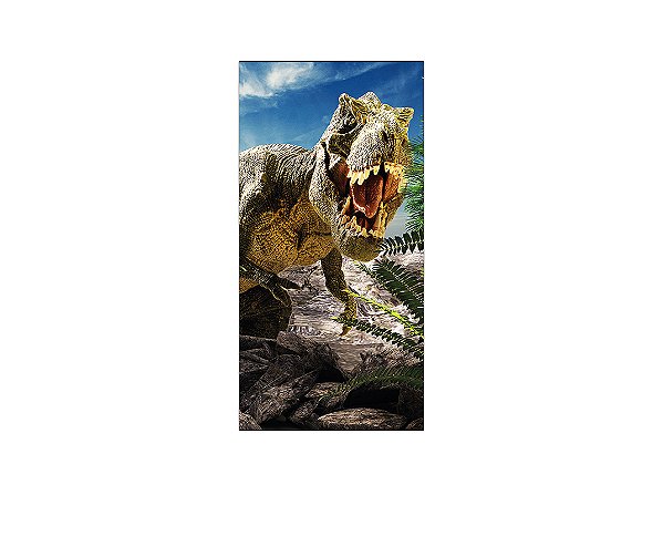 Painel De Festa Vertical 1,00 x 2,00 - Dinossauro Realista 011