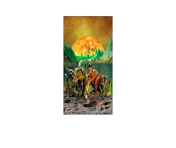 Painel De Festa Vertical 1,00 x 2,00 - Planeta Dinossauros 016