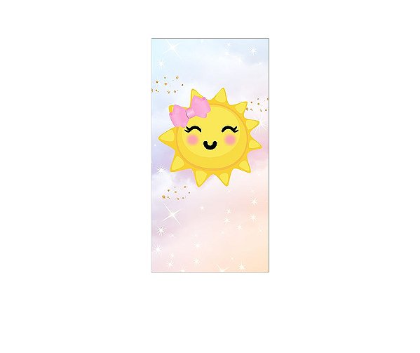Painel De Festa Vertical 1,00 x 2,00 - Solzinho Cute Candy 007