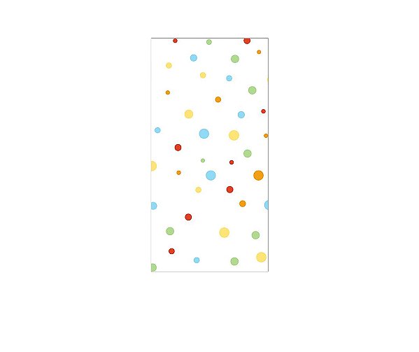 Painel De Festa Vertical 1,00 x 2,00 - Branco com Bolinhas Coloridas 008
