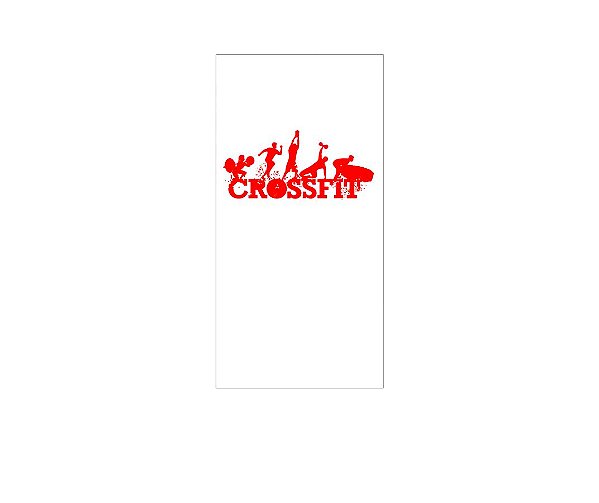 Painel De Festa Vertical 1,00 x 2,00 - Crossfit Vermelho 014