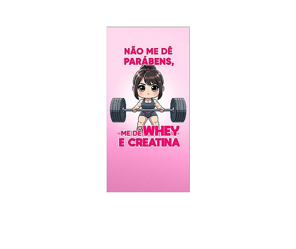Painel De Festa Vertical 1,00 x 2,00 - Academia Rosa Menina Maromba 053