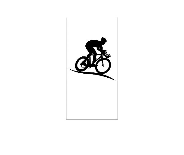Painel De Festa Vertical 1,00 x 2,00 - Ciclismo Silhueta 002