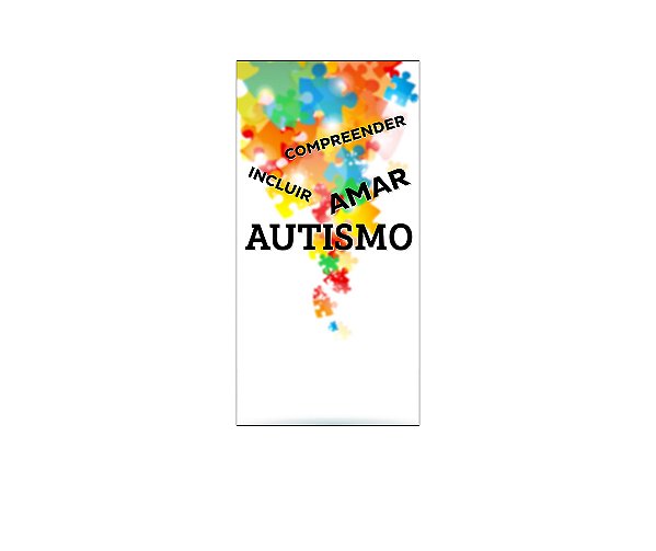 Painel De Festa Vertical 1,00 x 2,00 - Autismo Colorido 002