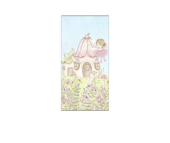Painel De Festa Vertical 1,00 x 2,00 - Fadas Cute Aquarela 022