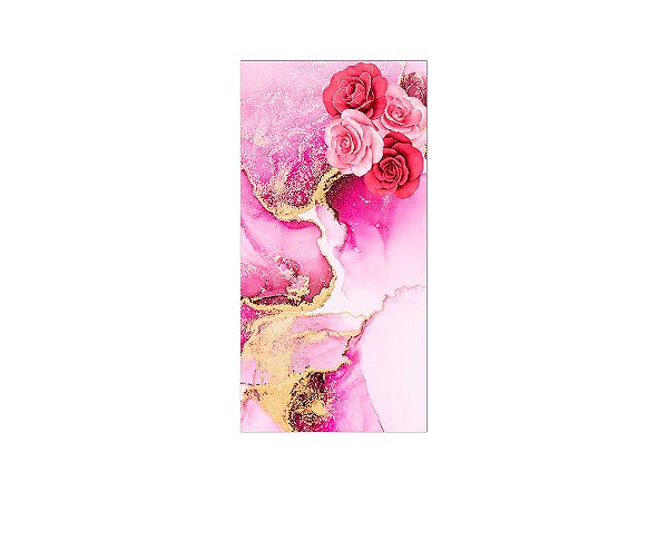 Painel De Festa Vertical 1,00 x 2,00 - Campo de Flores Aquarela 029