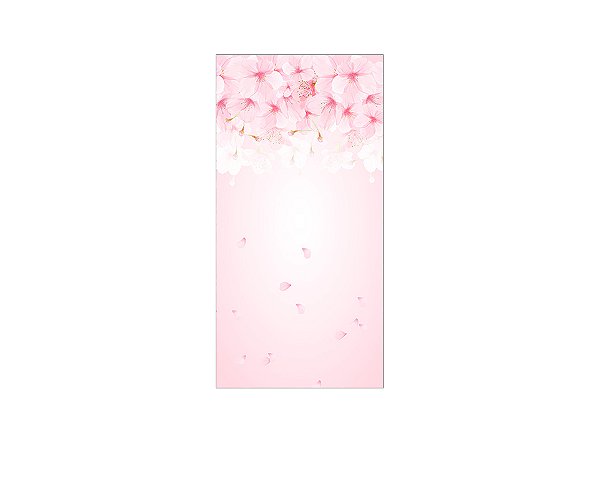 Painel De Festa Vertical 1,00 x 2,00 - Flor de Cerejeira Rosa Suave 062