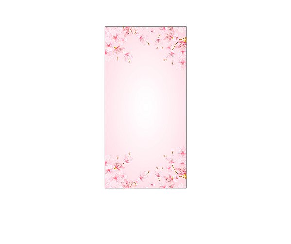 Painel De Festa Vertical 1,00 x 2,00 - Flores de Cerejeira Rosa 063
