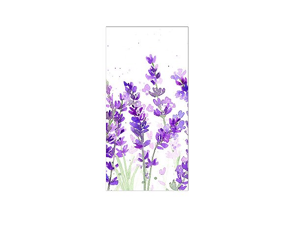 Painel De Festa Vertical 1,00 x 2,00 - Flores Lavandas Aquarela 103