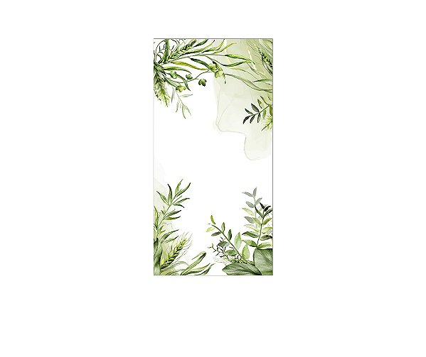 Painel De Festa Vertical 1,00 x 2,00 - Folhagens Verdes Efeito Marmorizado 128