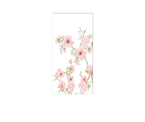 Painel De Festa Vertical 1,00 x 2,00 - Campo Flores Rosas 135