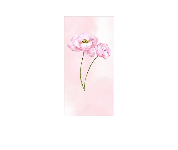 Painel De Festa Vertical 1,00 x 2,00 - Jardim Flor Minimalista 138