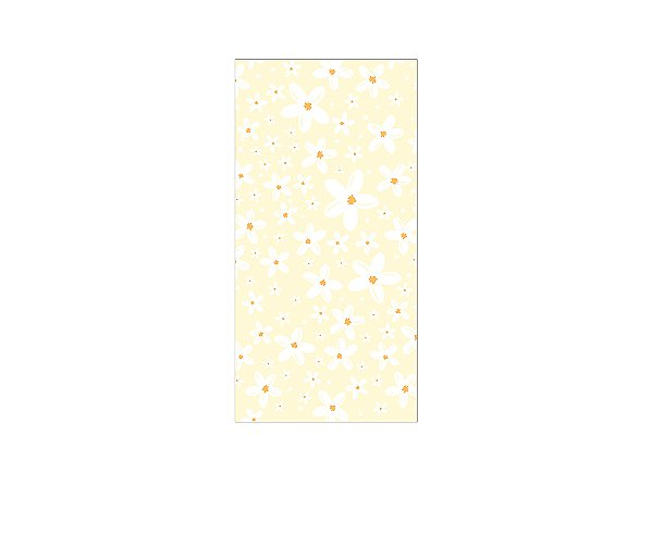 Painel De Festa Vertical 1,00 x 2,00 - Margaridas Fundo Amarelo Suave 143