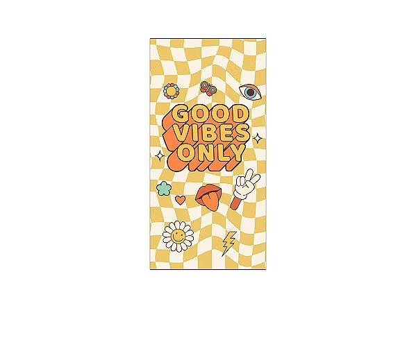 Painel De Festa Vertical 1,00 x 2,00 - Good Vibes Only 017
