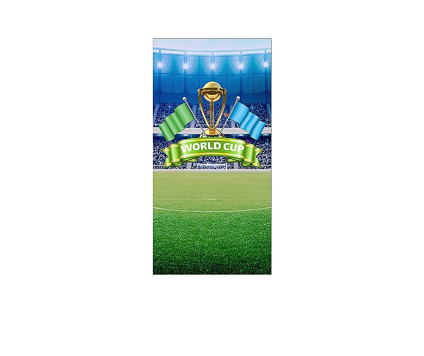 Painel De Festa Vertical 1,00 x 2,00 - Futebol Copa do mundo 019