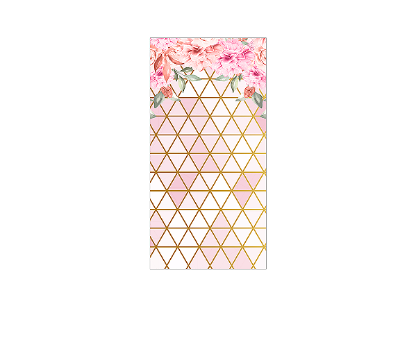 Painel De Festa Vertical 1,00 x 2,00 - Efeito Geométrico Rosa 004