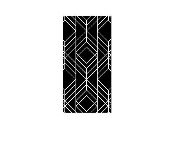 Painel De Festa Vertical 1,00 x 2,00 - Efeito Geométrico Preto e Branco 009