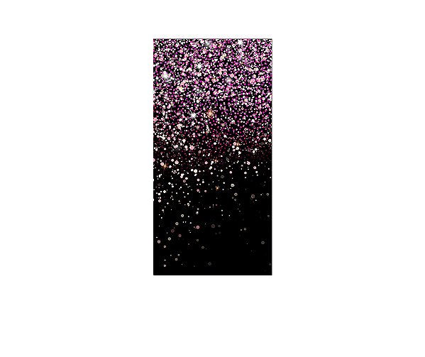 Painel De Festa Vertical 1,00 x 2,00 - Preto com Efeito Glitter Pink 003