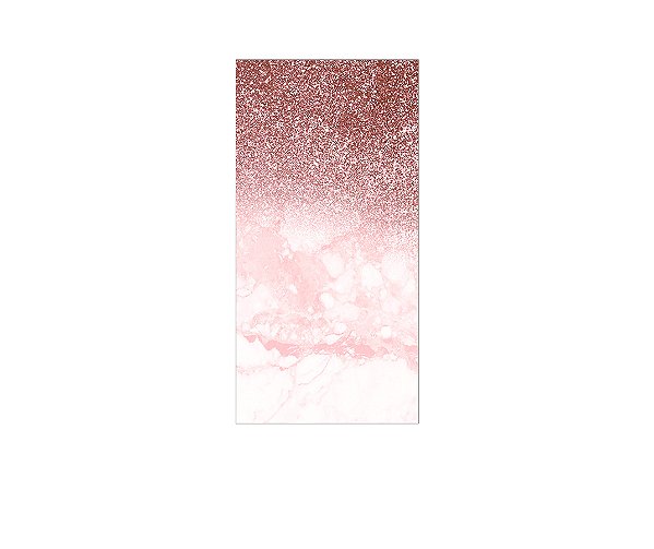 Painel De Festa Vertical 1,00 x 2,00 - Efeito Glitter e Mármore Rose 006