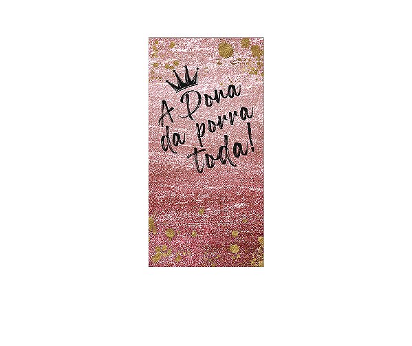 Painel De Festa Vertical 1,00 x 2,00 - A Dona Efeito Rosa Metalizado 007
