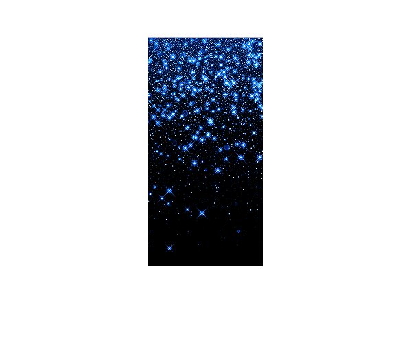 Painel De Festa Vertical 1,00 x 2,00 - Preto Efeito Glitter Azul Caindo 017