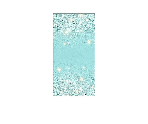 Painel De Festa Vertical 1,00 x 2,00 - Azul Esverdeado Efeito Glitter 053