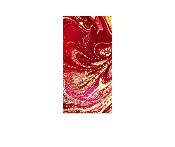 Painel De Festa Vertical 1,00 x 2,00 - Ondulações Vermelho e Dourado 060