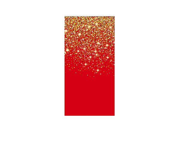 Painel De Festa Vertical 1,00 x 2,00 - Vermelho Efeito Glitter Dourado 101