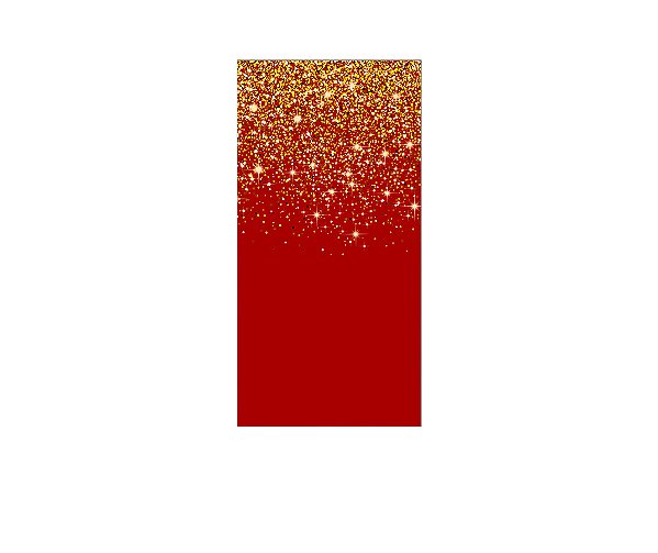 Painel De Festa Vertical 1,00 x 2,00 - Vermelho Efeito Glitter Dourado 105